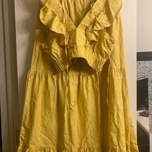 J. Crew Vibrant Yellow Cotton Dress